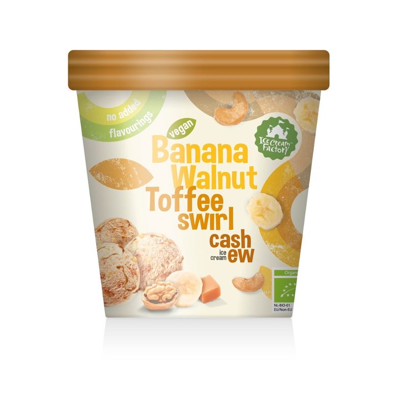 Ice Cream Factory Bananen-Walnuss-Toffee-Strudel-Cashew-Eis - Produktbild