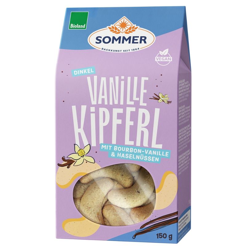 SOMMER BACKKUNST SEIT 1864 Bioland Dinkel Kipferl mit echter Bourbon-Vanille - Produktbild