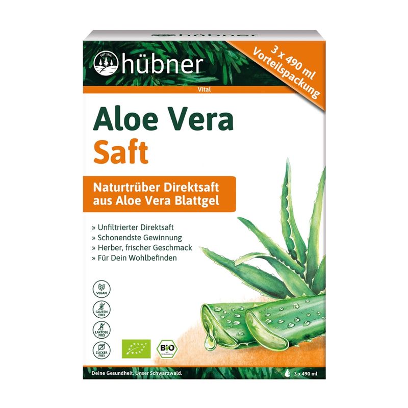 Hübner hübner® Aloe Vera Saft Sparpaket BIO - Produktbild