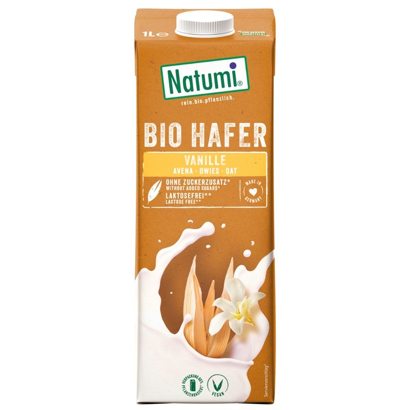 Natumi Getränk auf fermentiertem Hafer mit Vanille, UHT - Produktbild