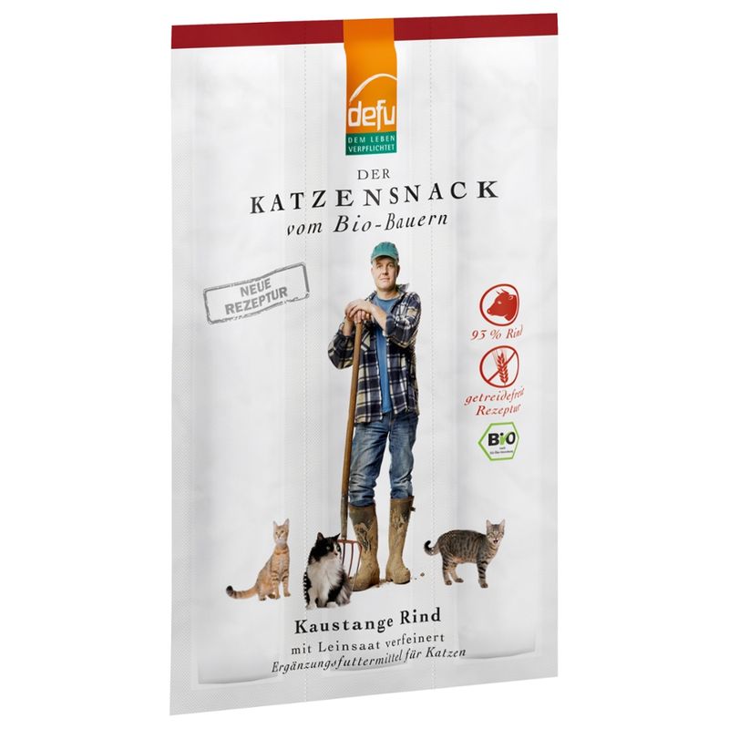 defu - Das Tierfutter vom Bio-Bauern Katze  Kaustange Rind - Produktbild