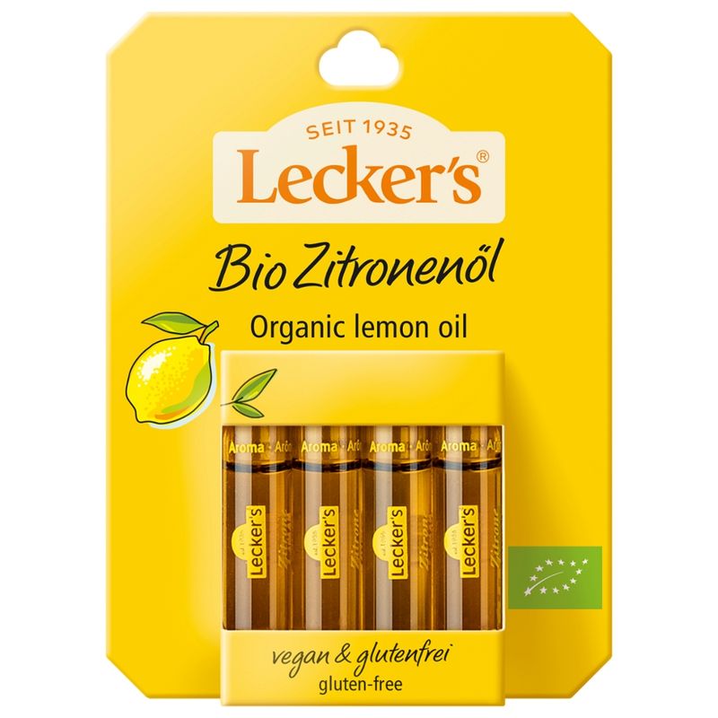 Lecker´s Bio Zitronenöl, 100% naturreines Aroma - Produktbild