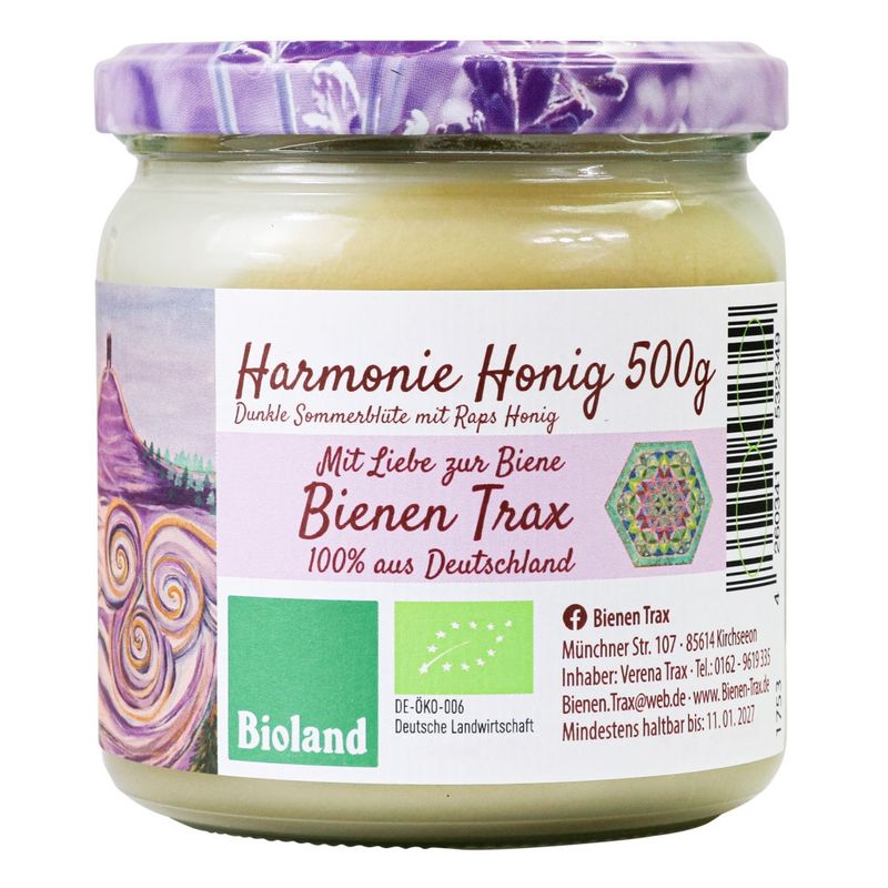 Familienimkerei Bienen-Trax Harmoniehonig 500g - Produktbild