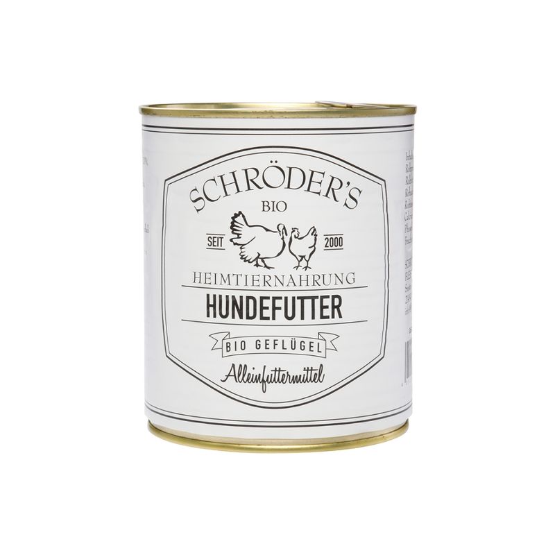 Schröder's Bio Fleisch- und Wurstwaren Hundefutter Geflügel 800 g - Produktbild