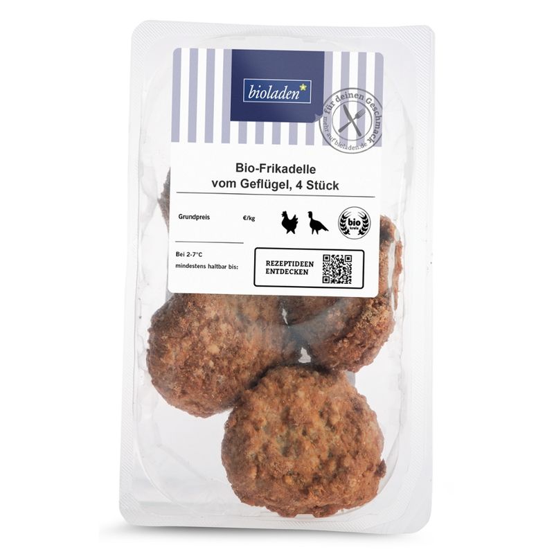 bioladen Frikadelle vom Geflügel. 4 Stück - Produktbild