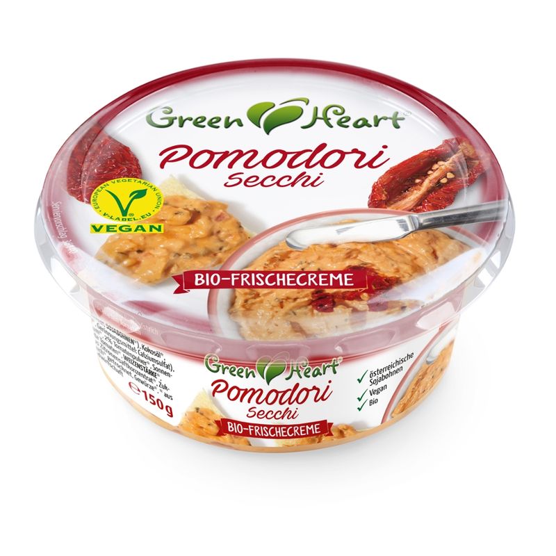 Green Heart Bio Frischecreme Pomodori Secchi, vegan - Produktbild