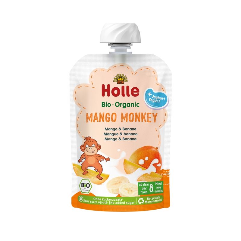Holle  Mango Monkey - Pouchy Mango mit Joghurt - Produktbild