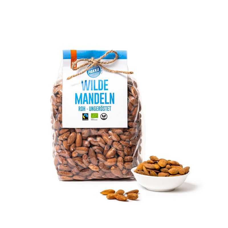 Pakka Mandeln Nature, Bio & Fairtrade, 500g - Produktbild