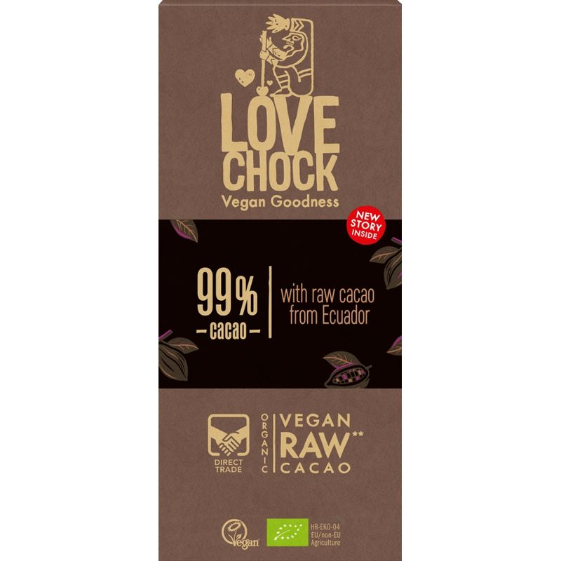 Lovechock Lovechock Raw tablet 99 % cacao Ecuador - Produktbild