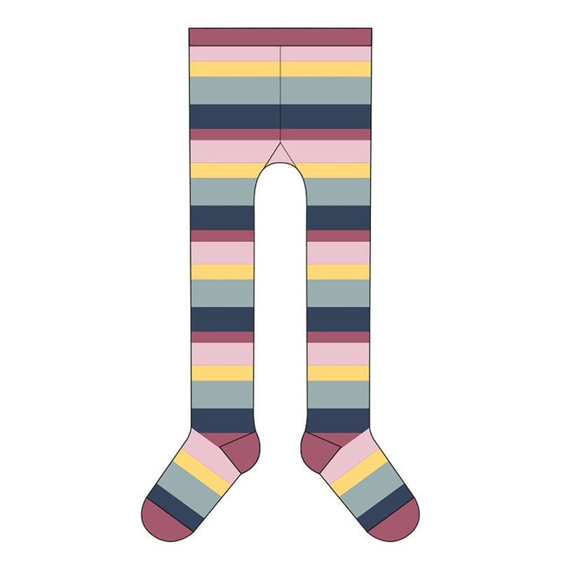 LIVING CRAFTS Kinder Strumpfhosen, D996 multicolour/stripes, 98/104 - Produktbild