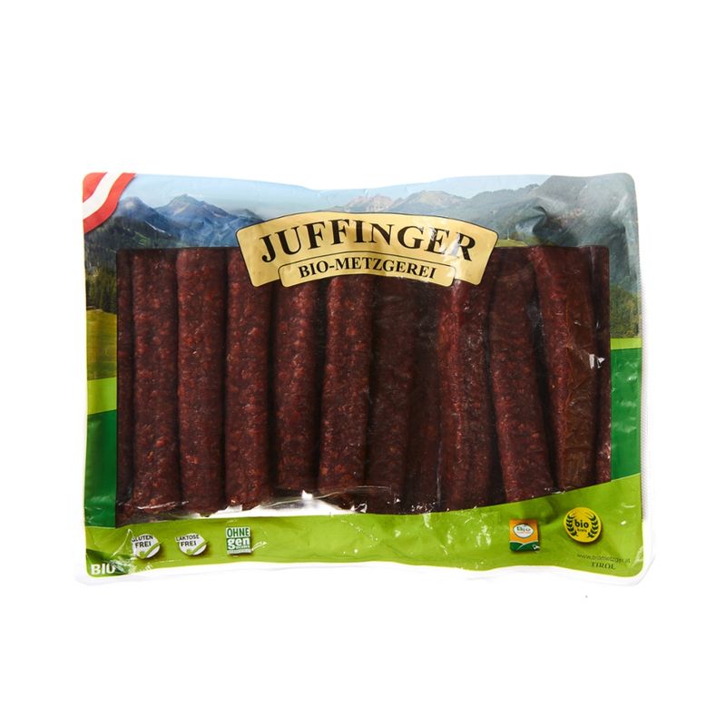 Juffinger Bio-Metzgerei BIO-Rinderlandjäger e10 Paar/atmo - Produktbild