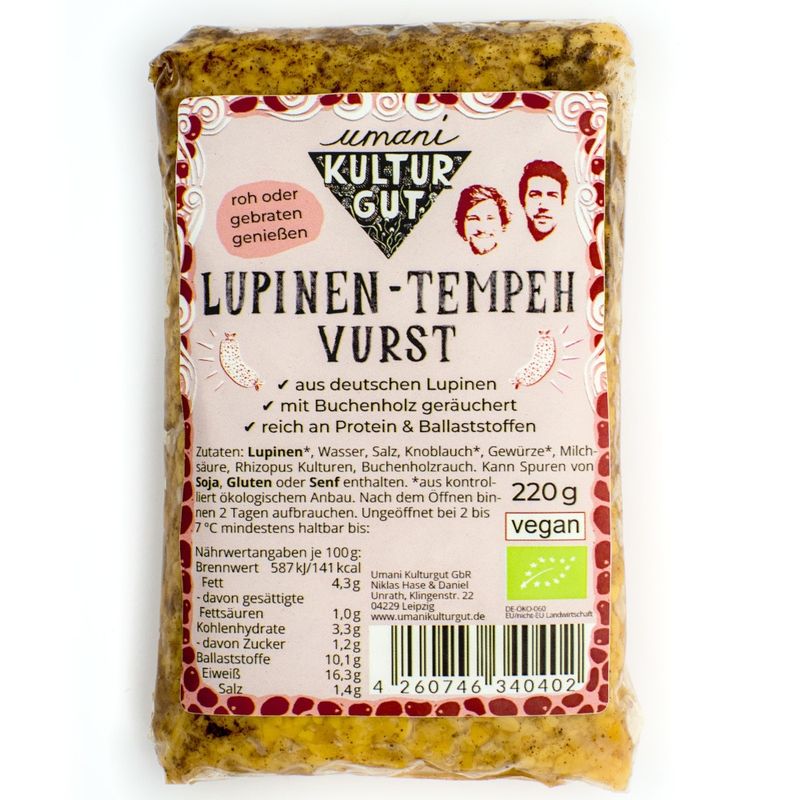 Umani Kulturgut Bio Lupinen-Tempeh Vurst 220g - Produktbild