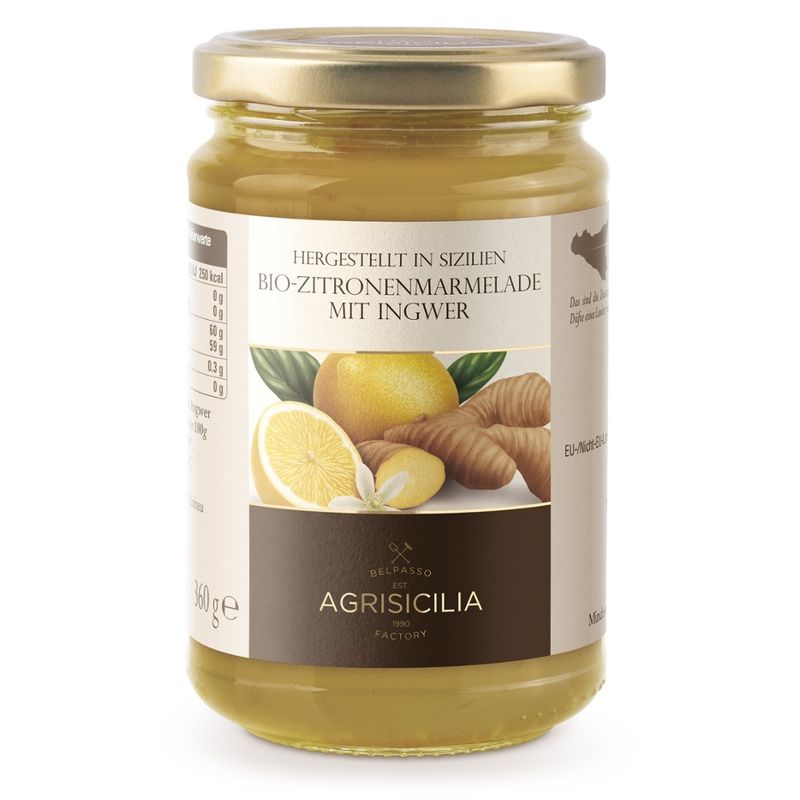 Agrisicilia Bio-Zitronenmarmelade mit Ingwer - Produktbild
