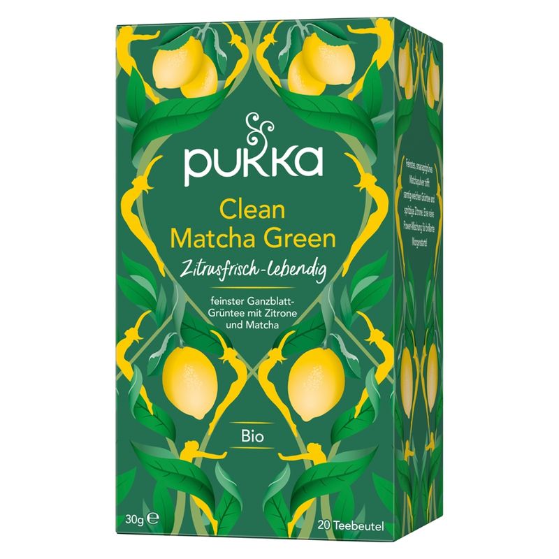 Pukka Pukka Bio-Kräutertee Clean Matcha Green, 20 Teebeutel - Produktbild