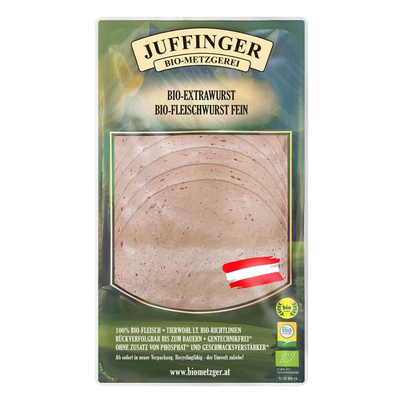 Juffinger Bio-Metzgerei BIO-Fleischwurst fein (Extra) - Produktbild