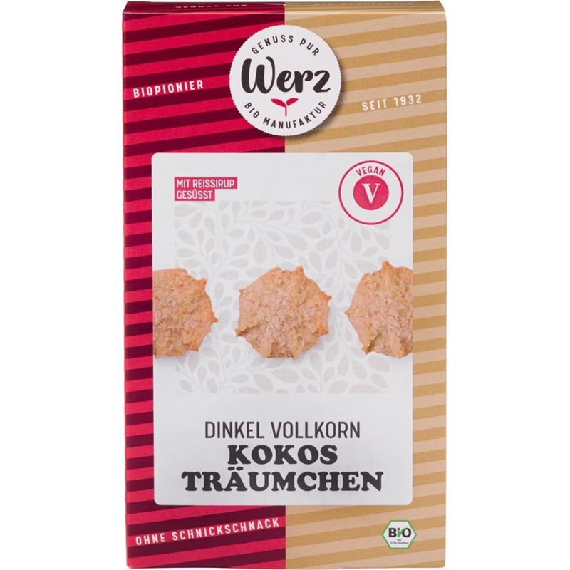 Naturkornmühle Werz Kokos Träumchen, Dinkel Vollkornkekse - Produktbild