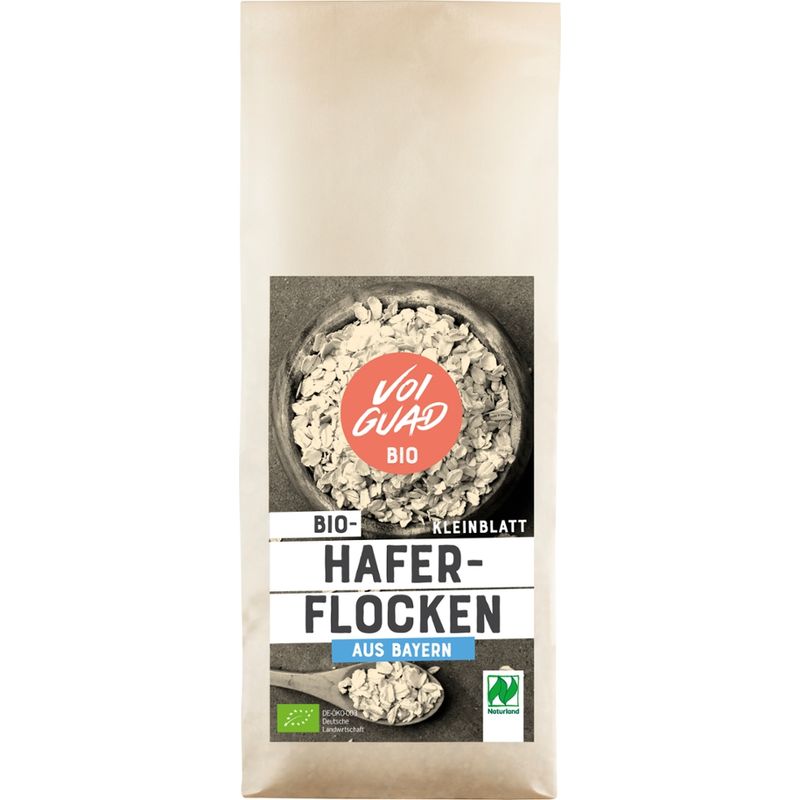 Voi Guad Bayrische Bio Haferflocken, nachvollziehbar vom Acker zum Teller - Produktbild