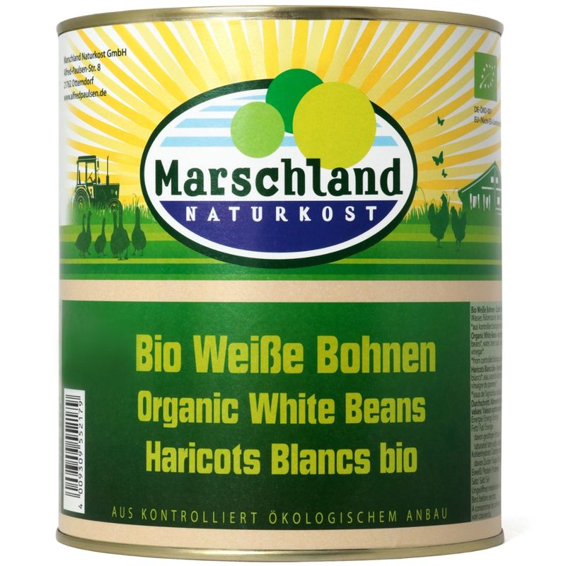 Marschland  Bio-Weiße Bohnen 3.100 ml Ds. MARSCHLAND - Produktbild