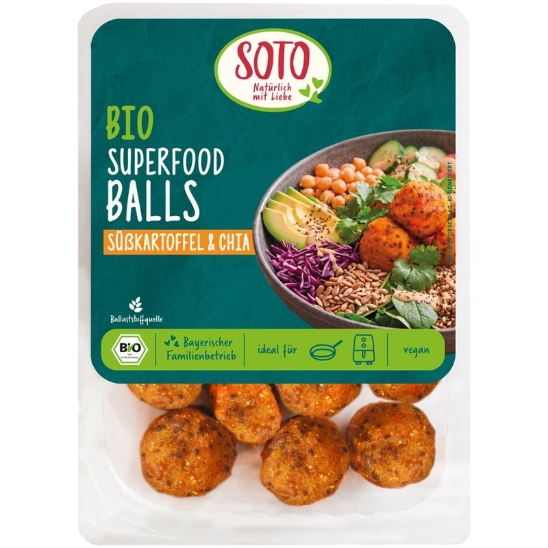SOTO Bio Superfood Balls Süßkartoffel & Chia - Produktbild
