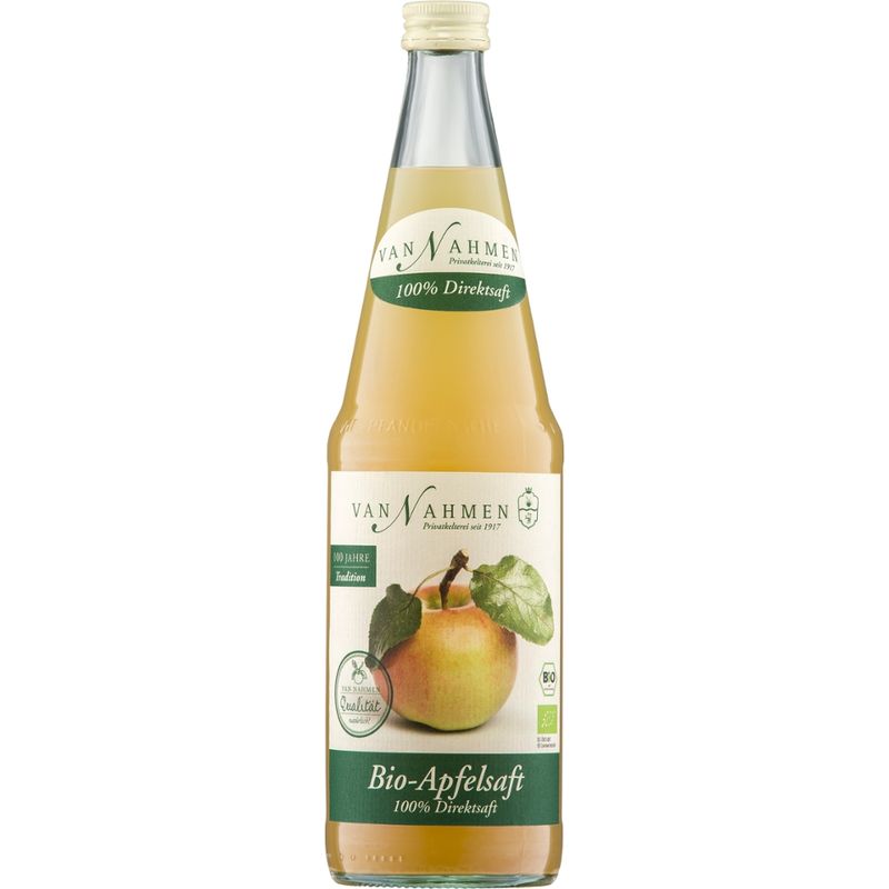 van Nahmen Apfelsaft BIO, naturtrüb 0,70 l MW - Produktbild