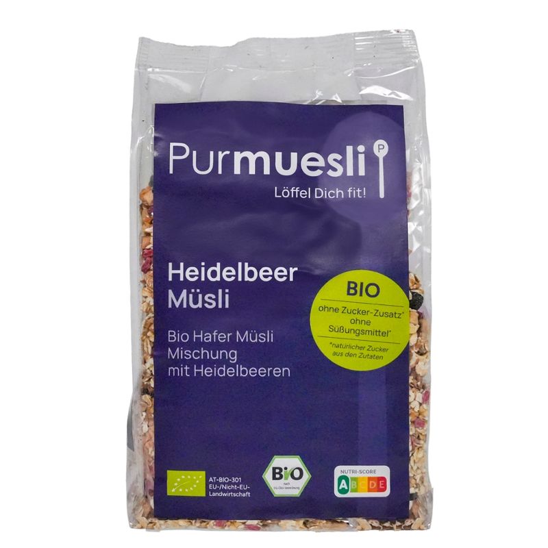 Purmuesli Bio Heidelbeer Müsli 350g - Produktbild