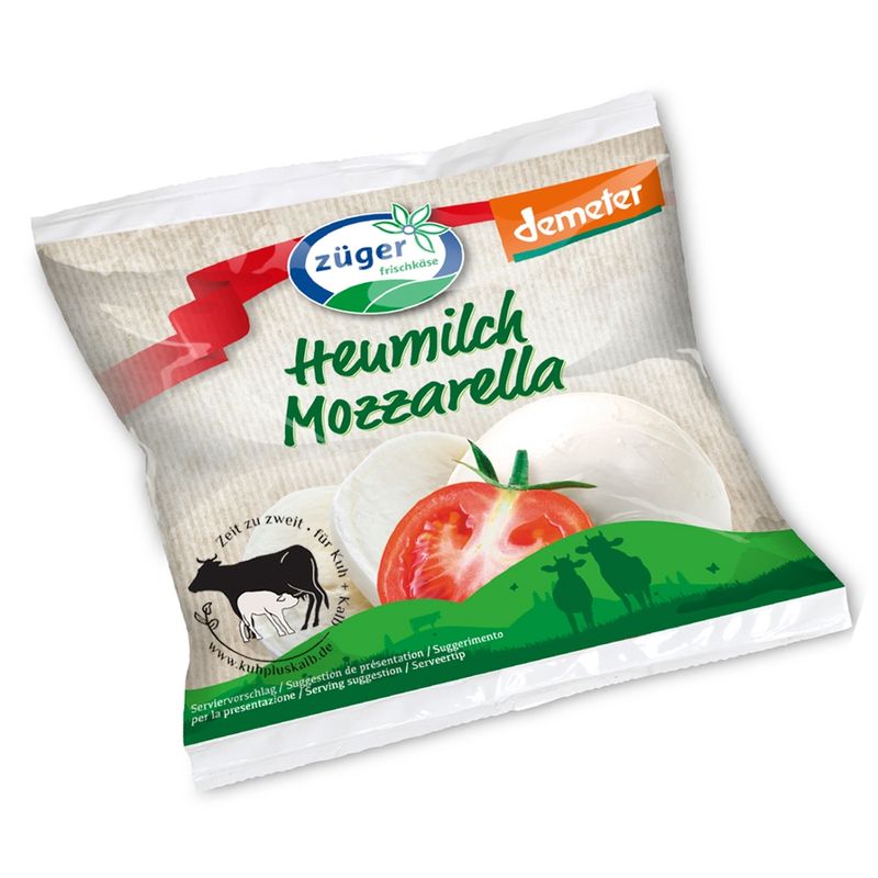 Züger Frischkäse AG Züger Demeter Heumilch Mozzarella Kugel 100g Bio - Produktbild