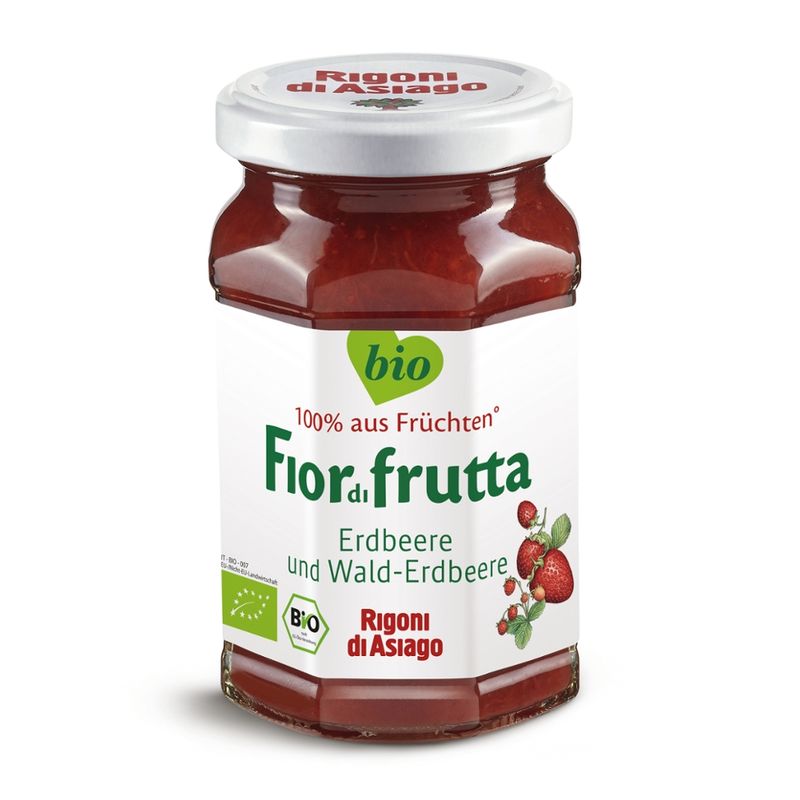 Rigoni di Asiago S.R.L.  Fiordifrutta Bio Erdbeeren- und Walderdbeeren-Aufstrich - Produktbild