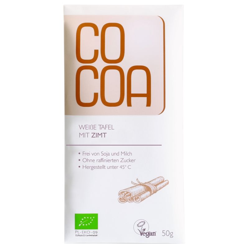 Cocoa Cocoa Weiße Tafel mit Zimt - Produktbild
