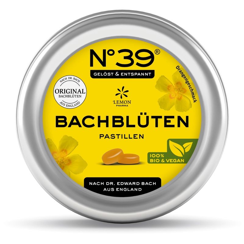 Lemon Pharma Lemon Pharma Original Bachblüten Pastillen Orange, Bio und Vegan - Produktbild