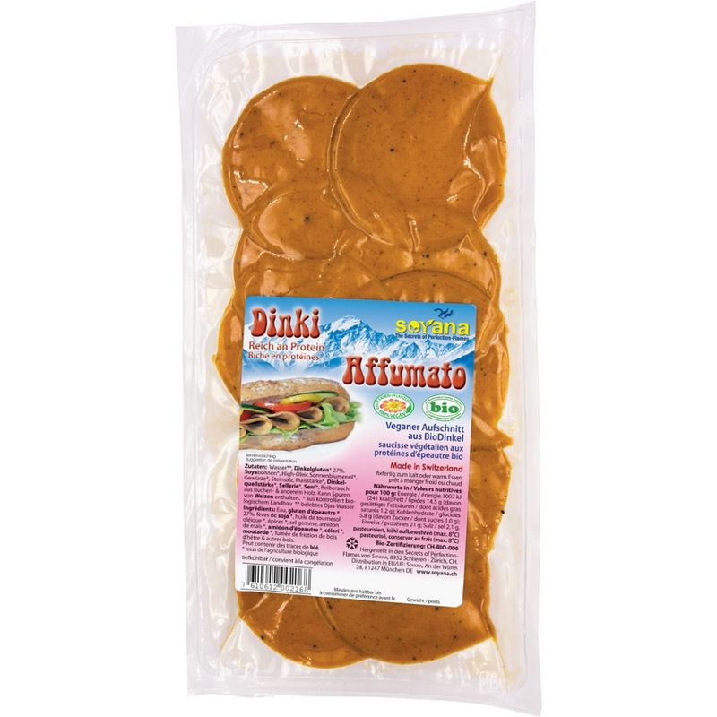 Soyana Dinki Affumato - veganer Aufschnitt aus BioDinkel - Produktbild