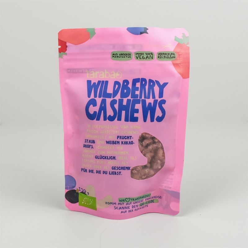 TARABAO Wildberry-Cashews im 130-g-Doypack - Produktbild