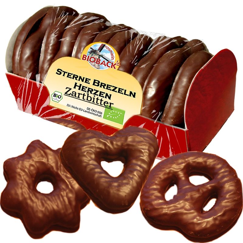 rosmarin BIOBACK Sterne Brezeln Herzen Zartbitter Lebkuchen - Produktbild