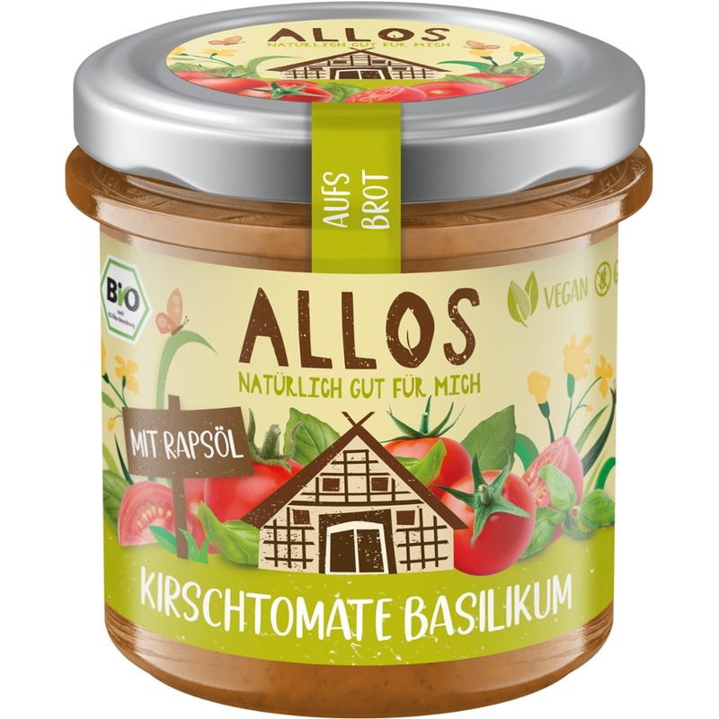 Allos aufs Brot Kirschtomate Basilikum - Produktbild