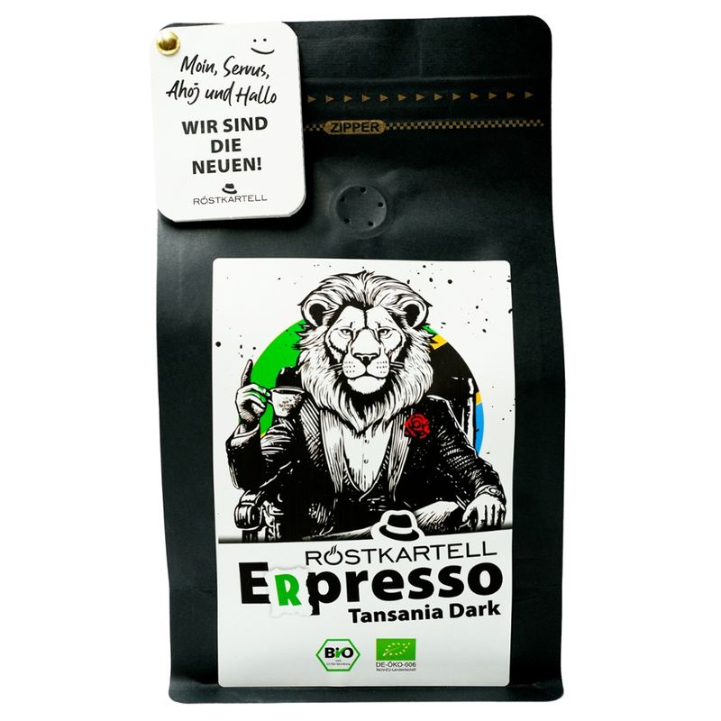 Röstkartell Erpresso Tansania Dark 500g - ganze Bohne DE-ÖKO-006 - Produktbild