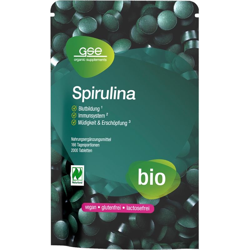 GSE  Spirulina (Bio), 2000 Tabletten à 500 mg - Produktbild