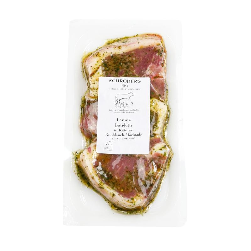 Schröder's Bio Fleisch- und Wurstwaren Lammkotells in Kräuter-Knoblauch-Marinade - Produktbild