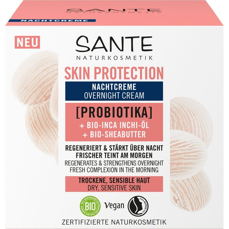 Sante Skin Protection Nachtcreme mit Probiotika, Bio-Inca Inchi-Öl & Bio-Sheabutter - Produktbild