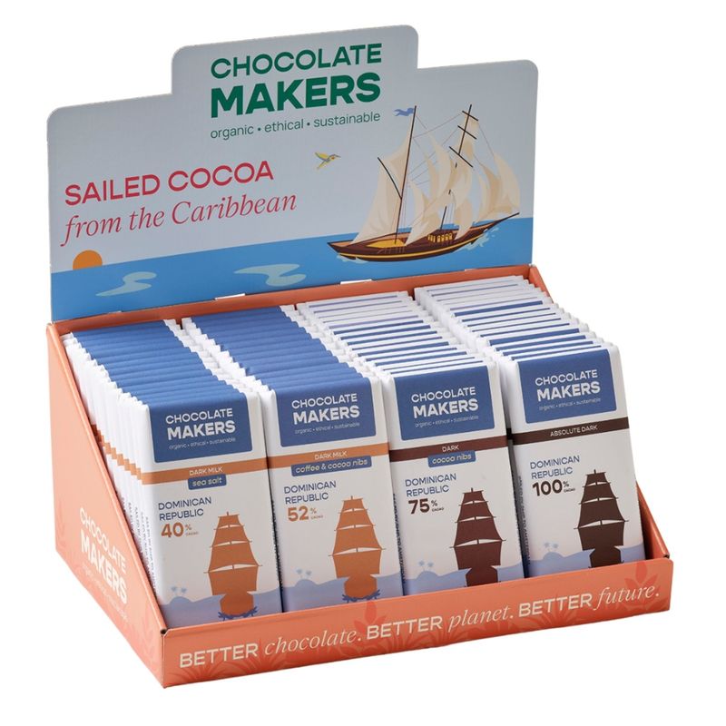 Chocolatemakers Tres Hombres Aufsteller 60 Tafeln - Produktbild