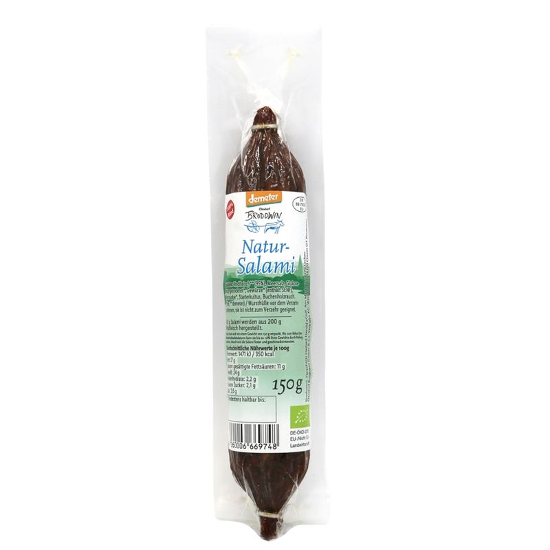 Ökodorf Brodowin Demeter Brodowiner Salami Natur, 150g - Produktbild