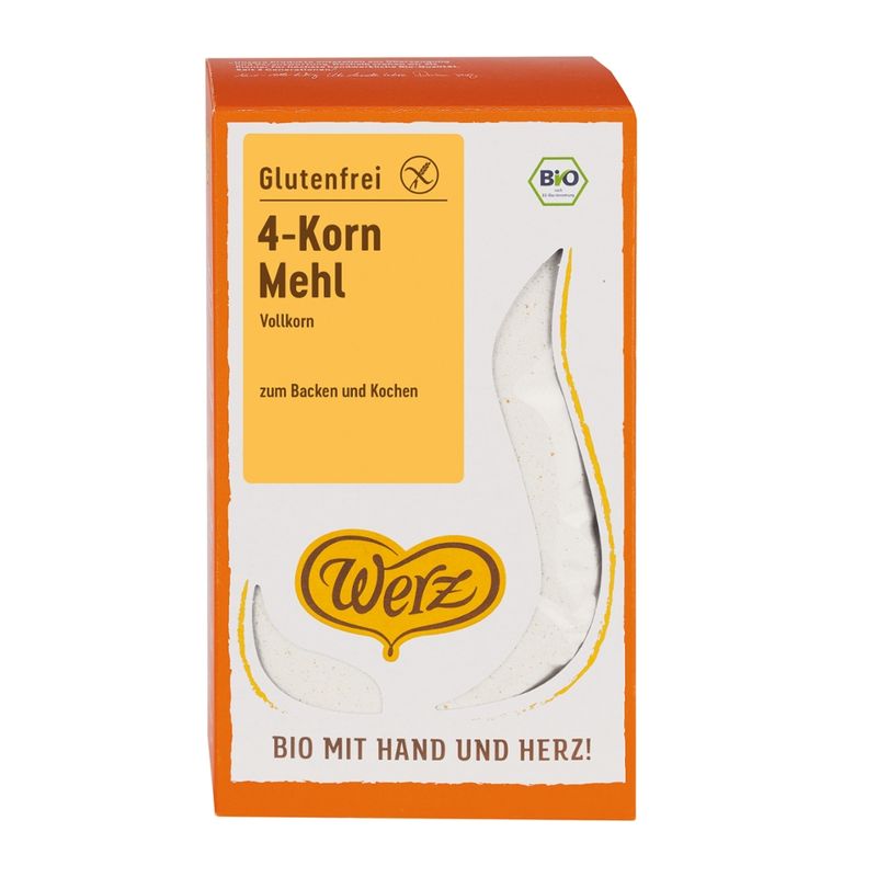 Naturkornmühle Werz 4-Korn Mehl, Vollkorn, glutenfrei - Produktbild