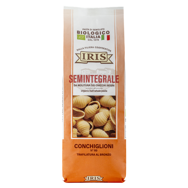 IRIS  Conchiglioni, Muschelförmige Nudel, Halbvollkorn, 500 g - Produktbild