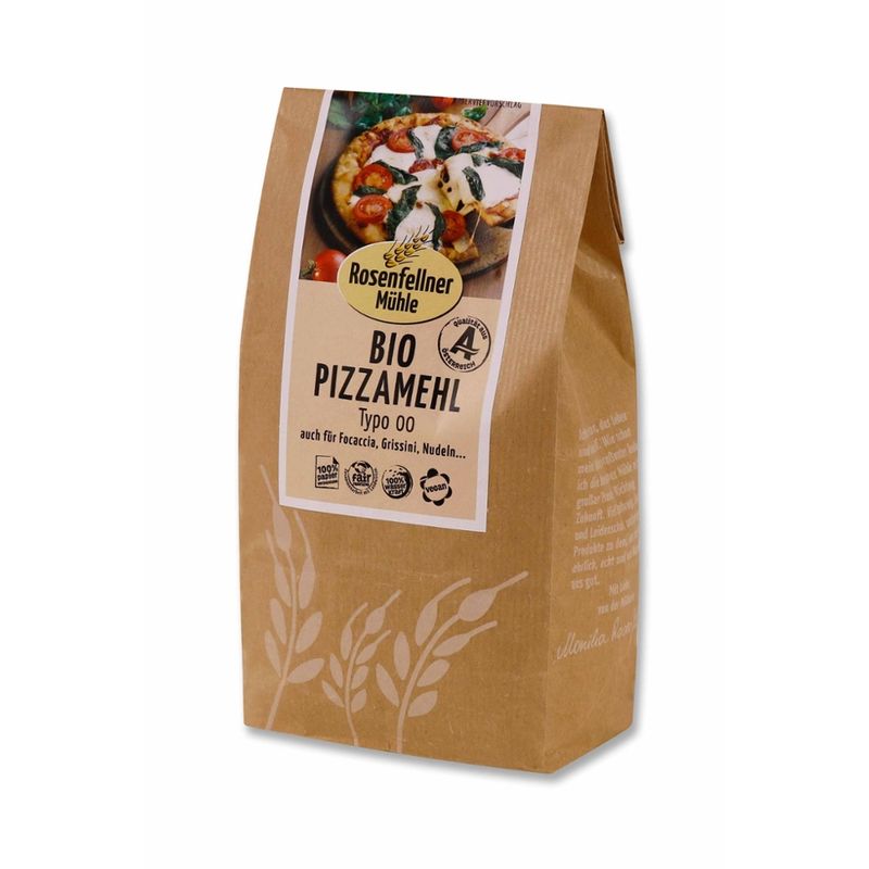 Rosenfellner Mühle & Naturkost Bio Pizzamehl 700g Typo 00 (besonderes Mehl für Pizza) - Produktbild