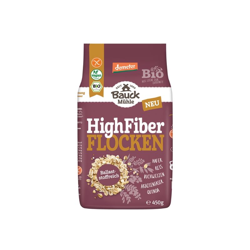 Bauck Mühle High Fiber Flocken Demeter gf - Produktbild