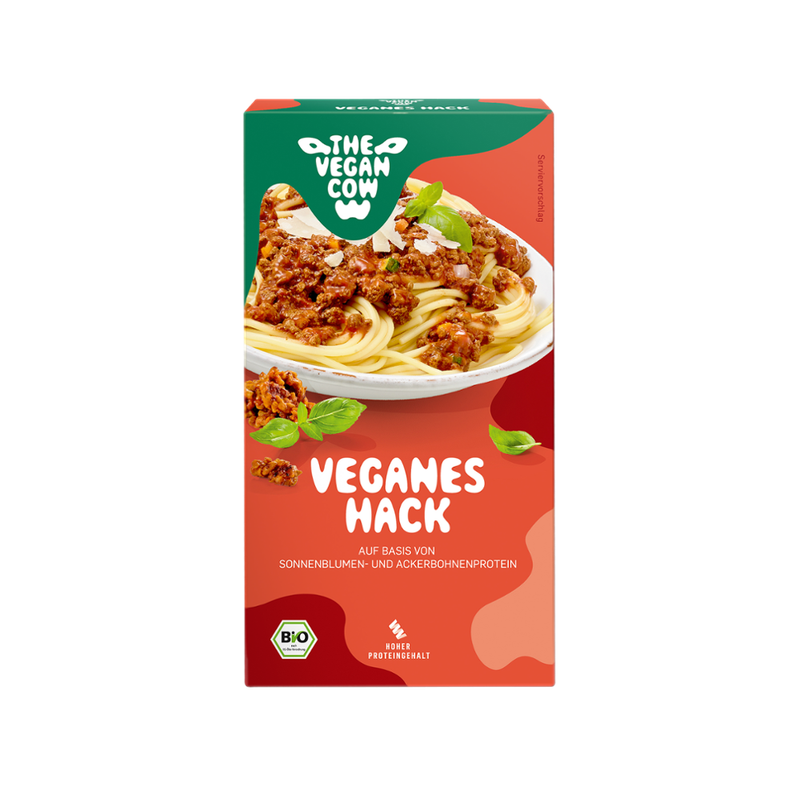 THE VEGAN COW Veganes Hack auf Basis von Sonnenblumen- und Ackerbohnenprotein - Produktbild