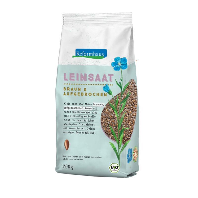 Reformhaus Leinsaat braun f. aufgebrochen bio* - Produktbild