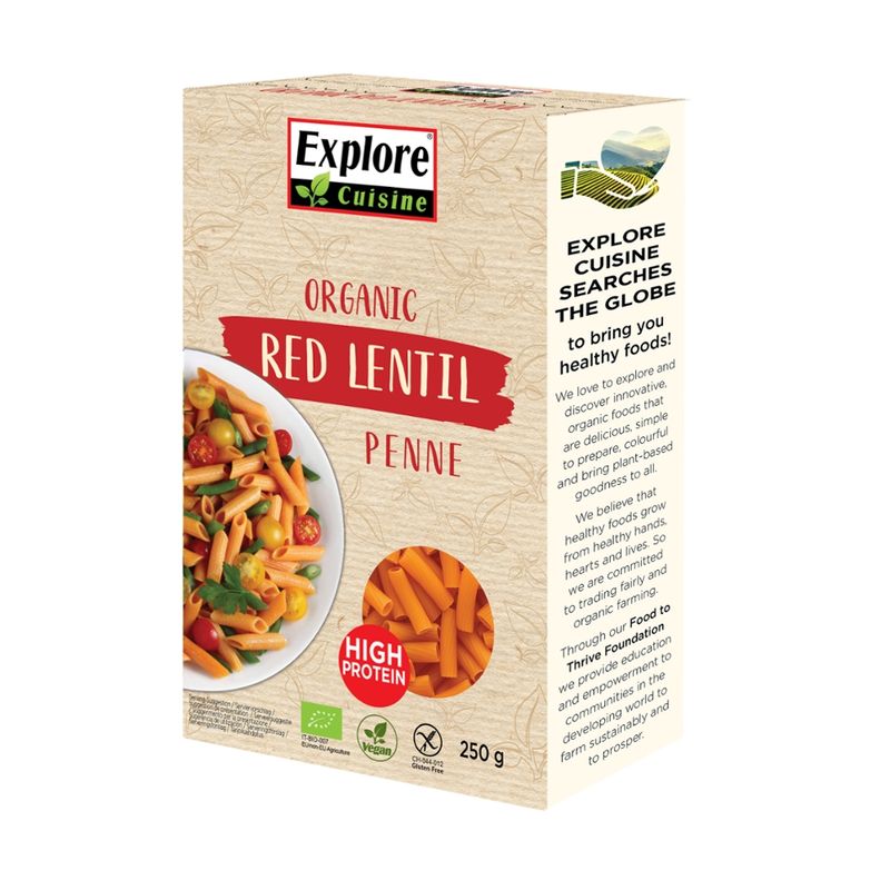 Explore Cuisine Penne aus roten Linsen - Produktbild
