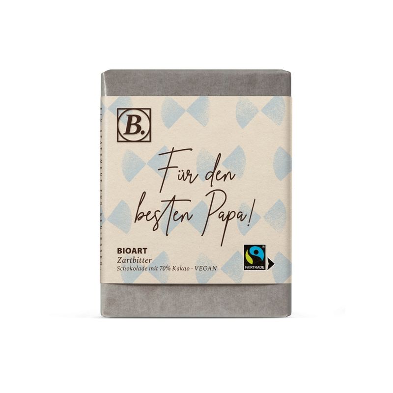 BioArt AG B. Schokolade Für den besten Papa 70g bio, FT-Cert - Produktbild