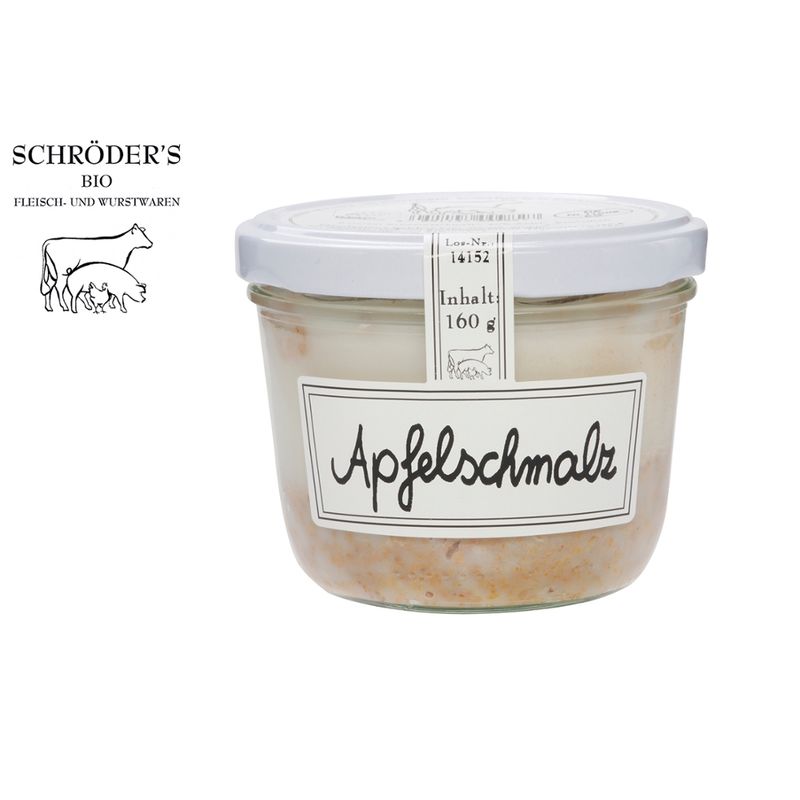Schröder's Bio Fleisch- und Wurstwaren Apfelschmalz im Glas - Produktbild