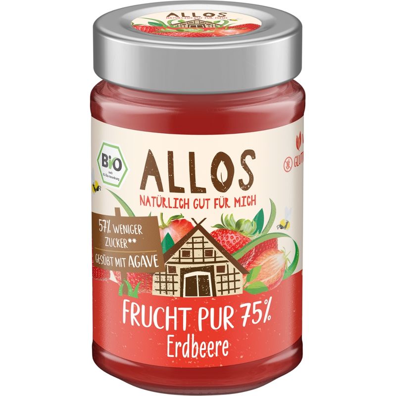 Allos Frucht Pur 75% Erdbeere - Produktbild