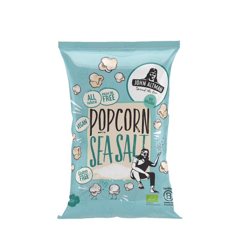 John Altman Organic Popcorn Sea Salt 60g - Produktbild